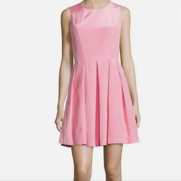 Shoshanna Abigail Rose Habutai Sleeveless Pleated Fit & Flare - Picture 9 of 9